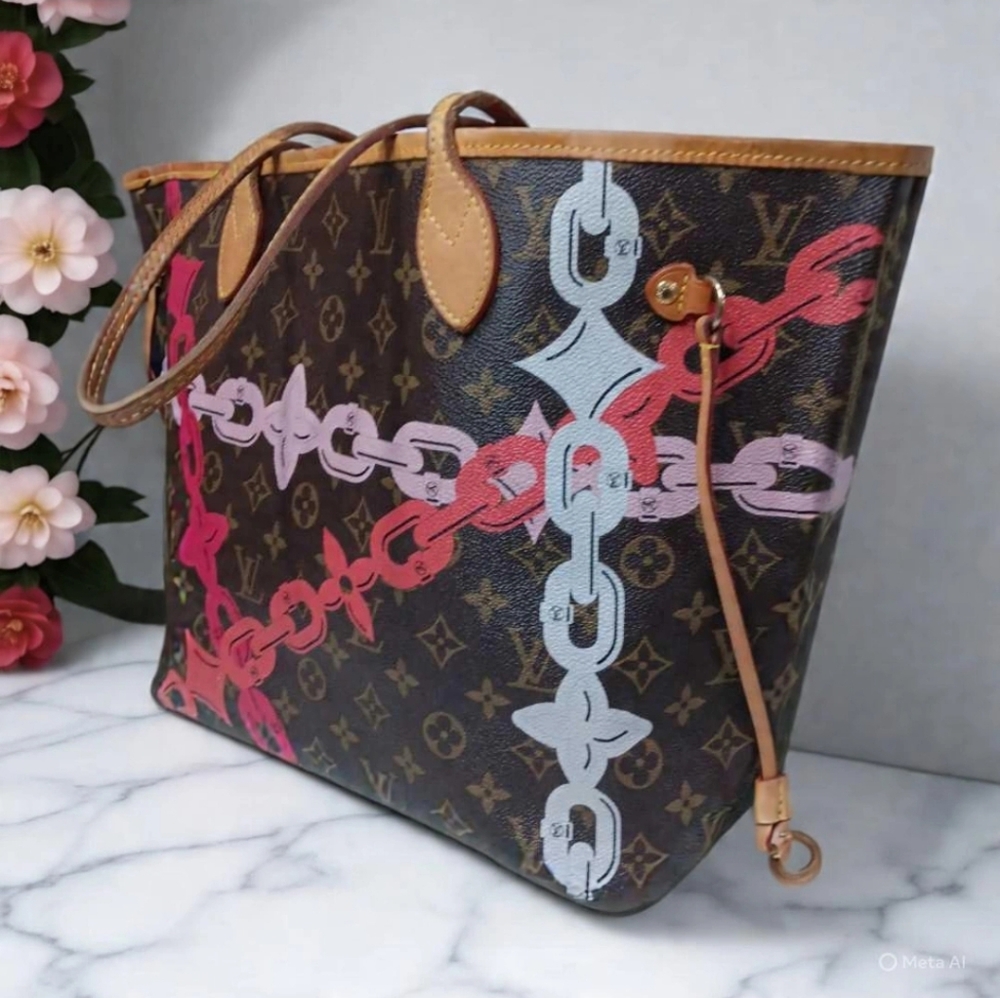 SOLD✅️LOUIS VUITTON Neverfull MM LIMITED EDITION✨️ Nautical Bay Print Tote Bag - Picture 6 of 17